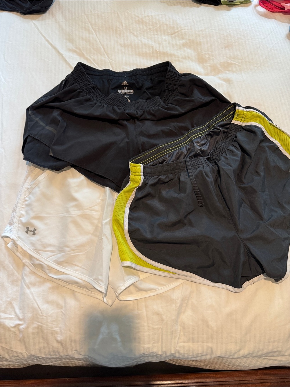 Adidas new, Under Armor New & CK Women’s athletic shorts M - 3-Pack